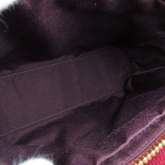 COACH Handbag 91146 leather Red Mini Carryall 2WAY Women Used Authentic