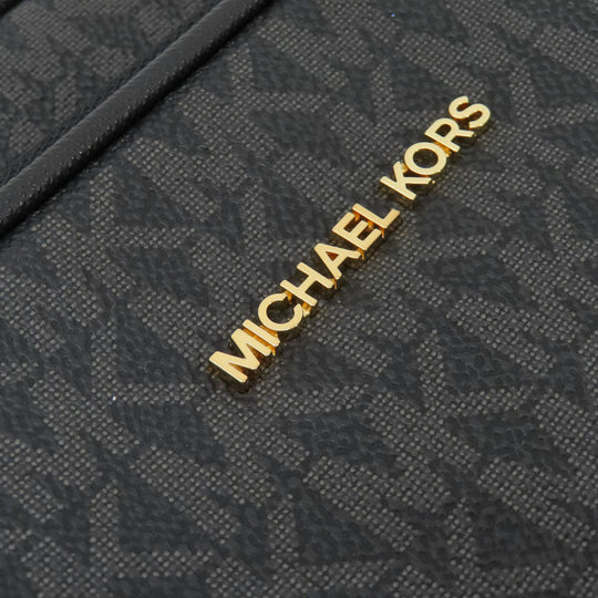 MICHAEL KORS Shoulder Bag PVC black MK signature Women Used Authentic