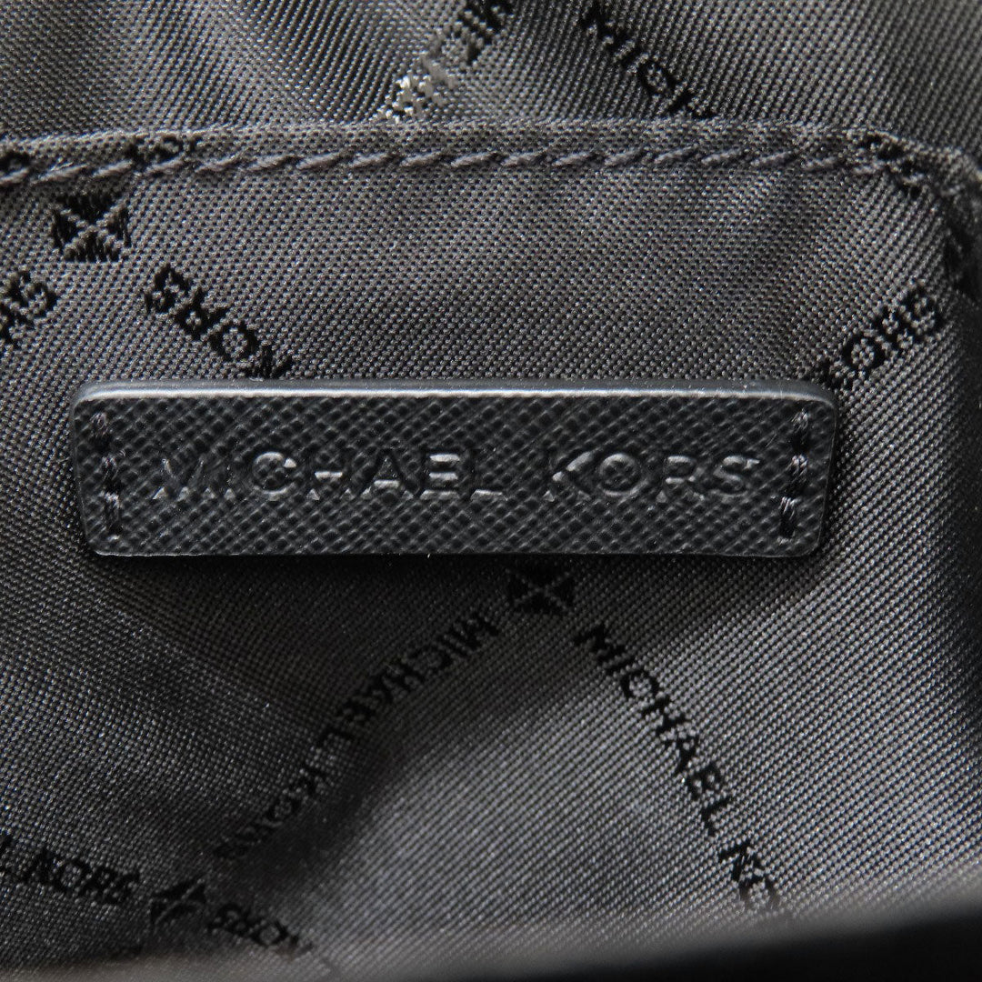 MICHAEL KORS Shoulder Bag PVC black MK signature Women Used Authentic