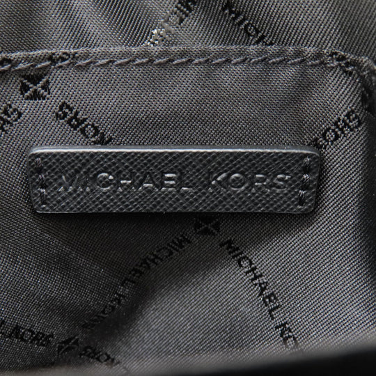 MICHAEL KORS Shoulder Bag PVC black MK signature Women Used Authentic