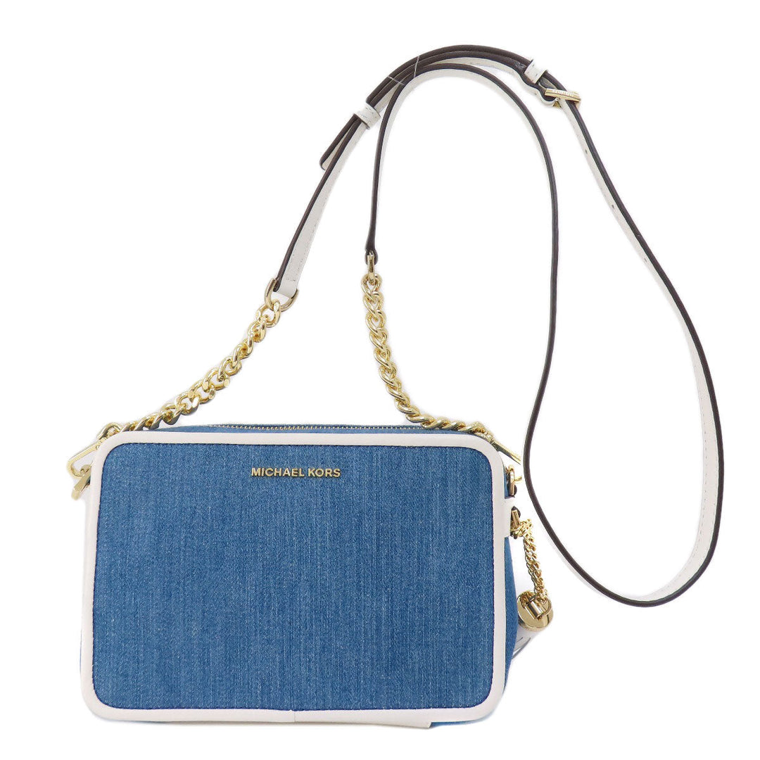 MICHAEL KORS Shoulder Bag denim blue ChainShoulder Women Used Authentic