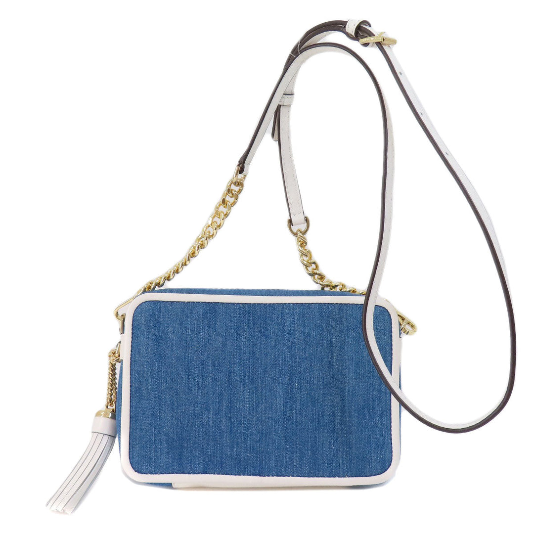 MICHAEL KORS Shoulder Bag denim blue ChainShoulder Women Used Authentic