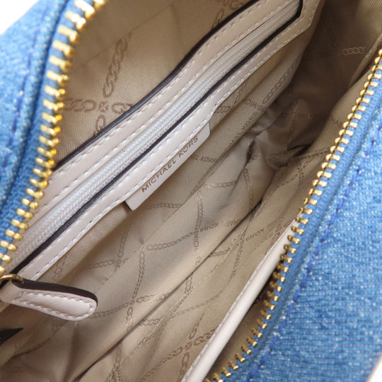 MICHAEL KORS Shoulder Bag denim blue ChainShoulder Women Used Authentic