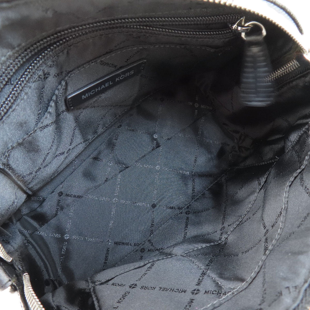 MICHAEL KORS Handbag PVC black MK Signature 2WAY Women Used Authentic