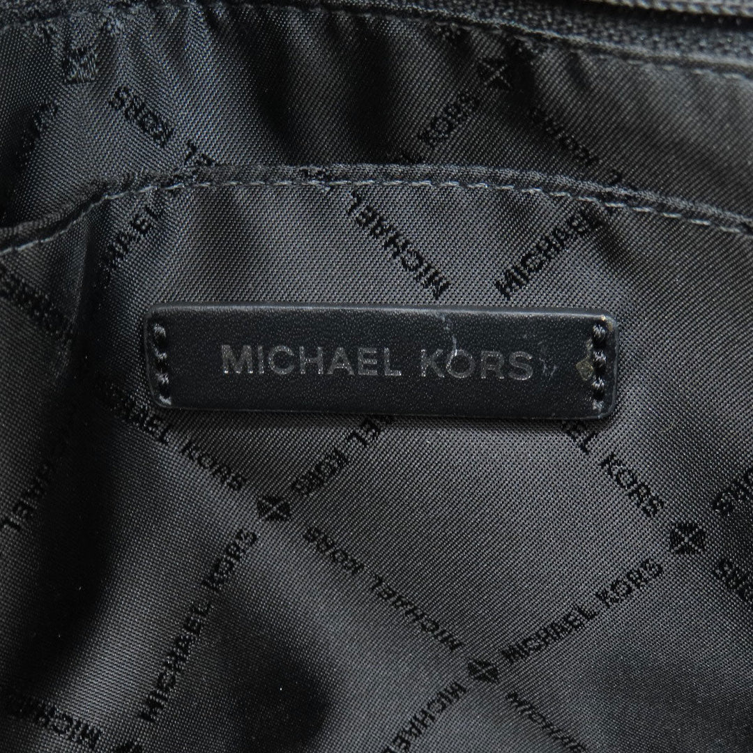 MICHAEL KORS Handbag PVC black MK Signature 2WAY Women Used Authentic