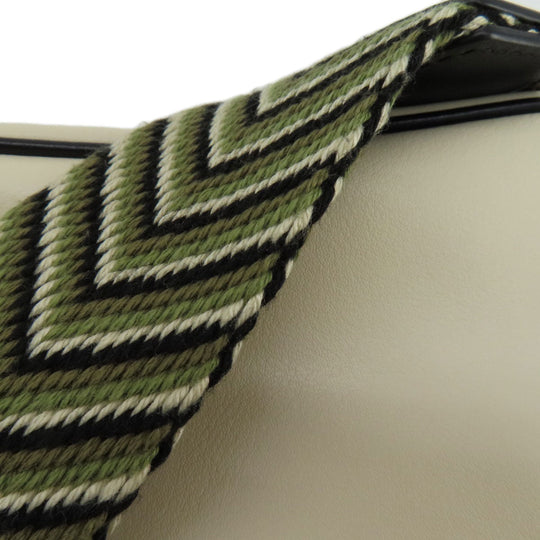 MARC JACOBS Shoulder Bag leather white logo Women Used Authentic