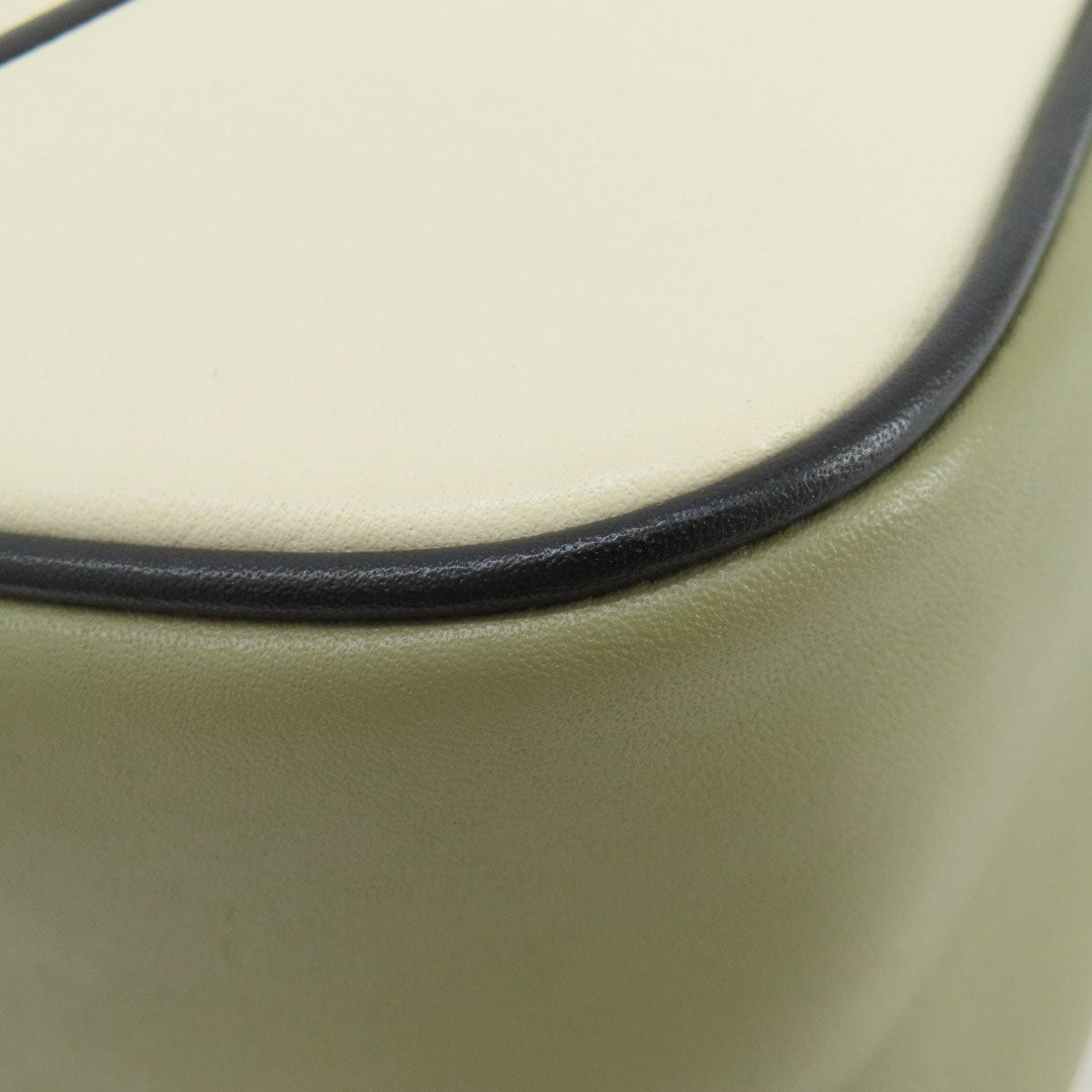 MARC JACOBS Shoulder Bag leather white logo Women Used Authentic