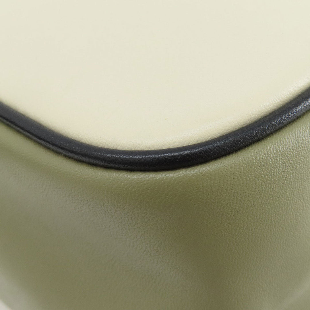 MARC JACOBS Shoulder Bag leather white logo Women Used Authentic