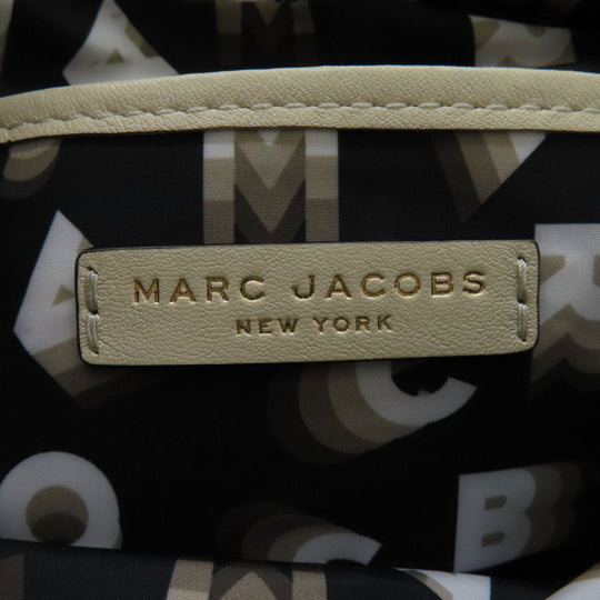 MARC JACOBS Shoulder Bag leather white logo Women Used Authentic
