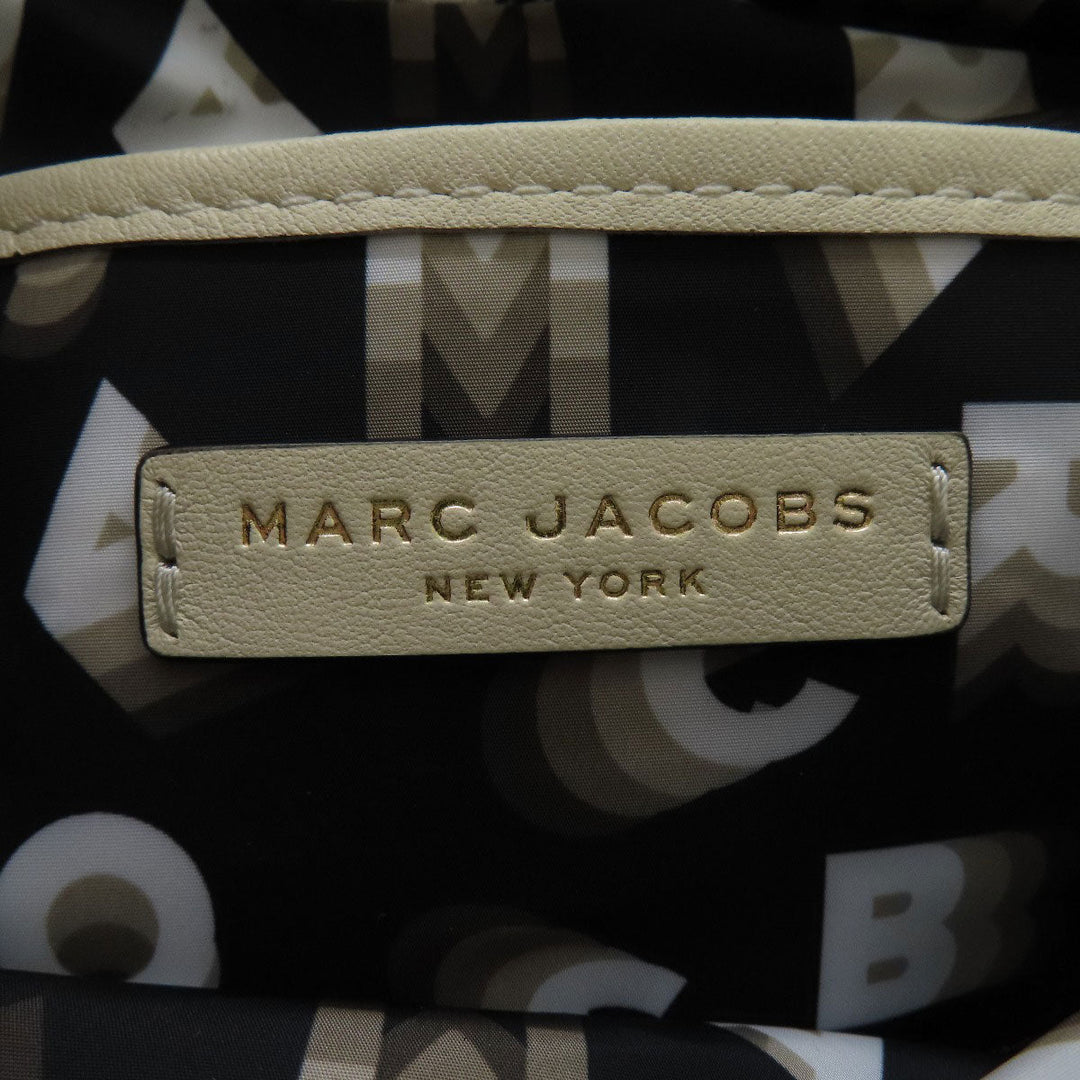 MARC JACOBS Shoulder Bag leather white logo Women Used Authentic