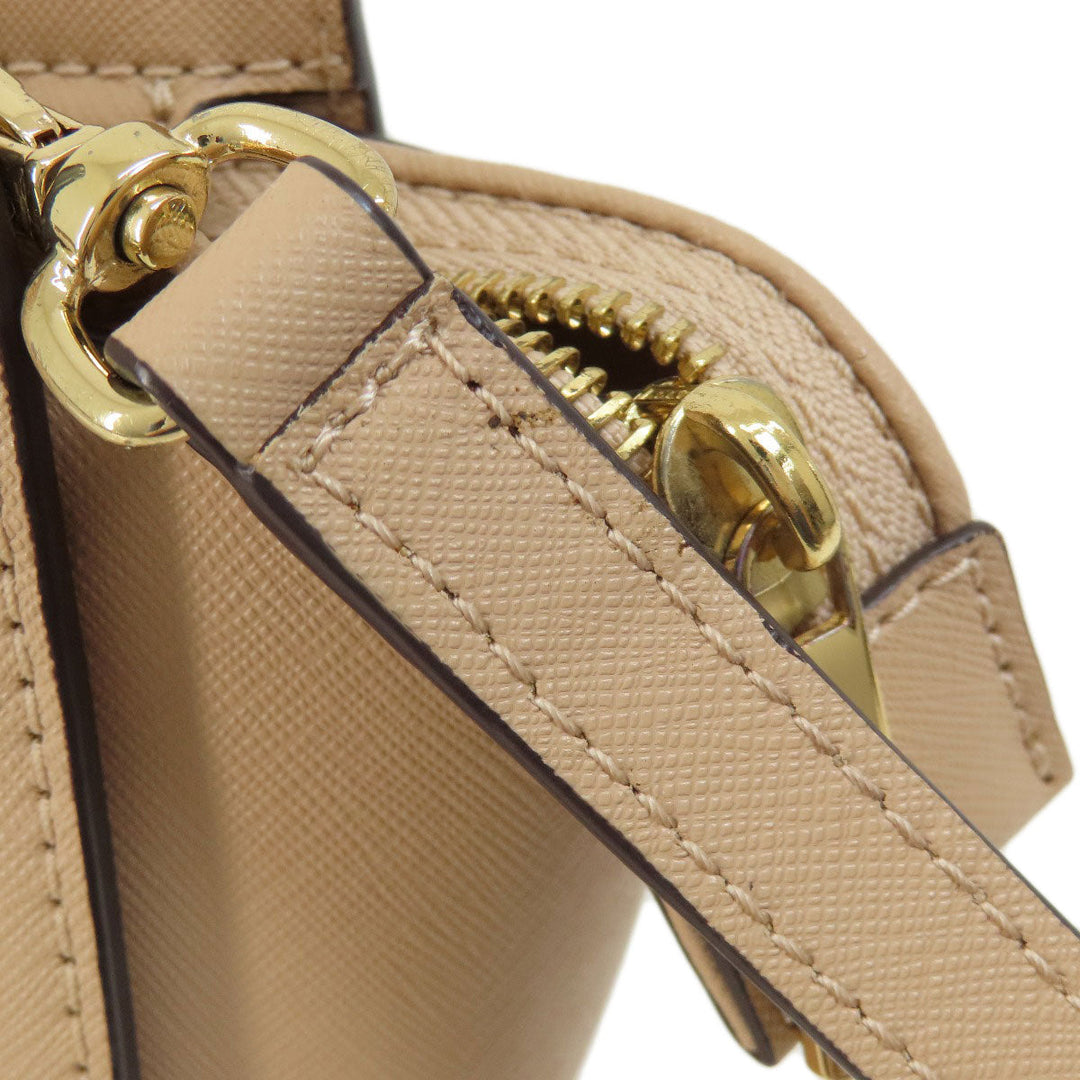 MICHAEL KORS Shoulder Bag PVC beige logo Women Used Authentic