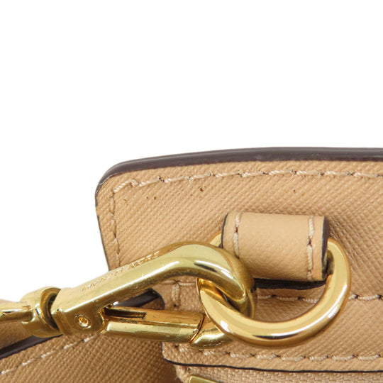 MICHAEL KORS Shoulder Bag PVC beige logo Women Used Authentic