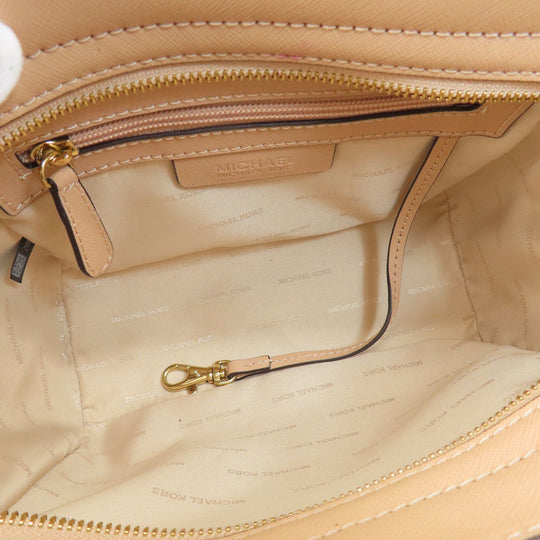 MICHAEL KORS Shoulder Bag PVC beige logo Women Used Authentic