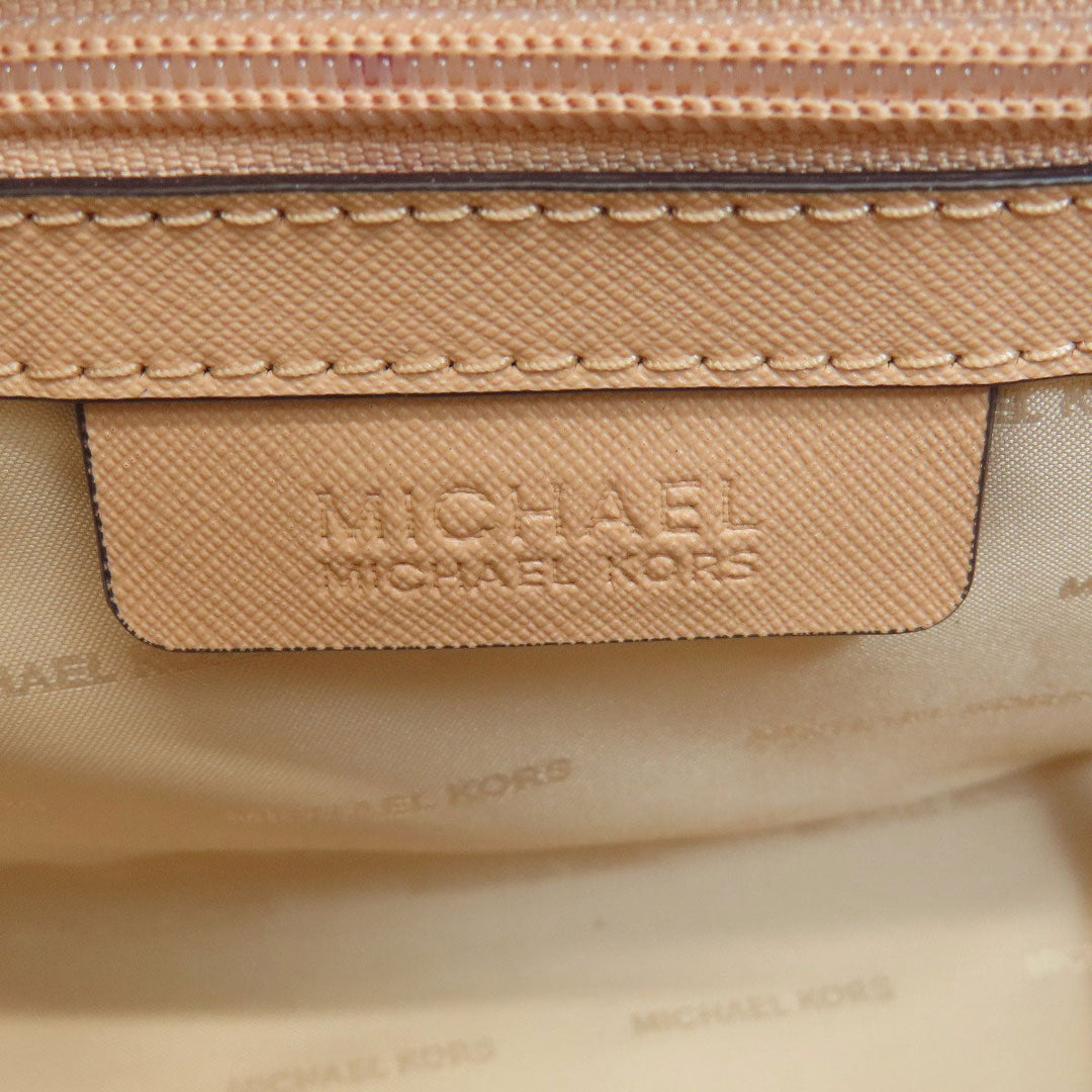 MICHAEL KORS Shoulder Bag PVC beige logo Women Used Authentic