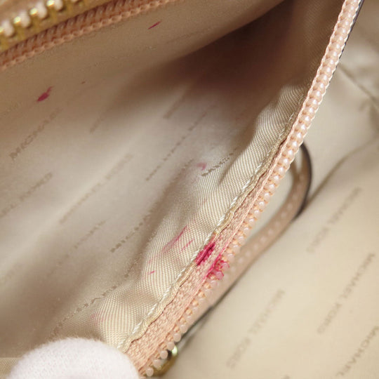 MICHAEL KORS Shoulder Bag PVC beige logo Women Used Authentic