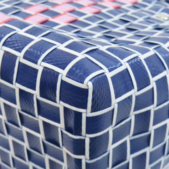 MARNI Handbag polypropylene Navy logo Women Used Authentic