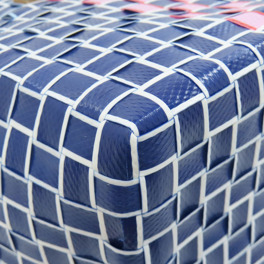 MARNI Handbag polypropylene Navy logo Women Used Authentic