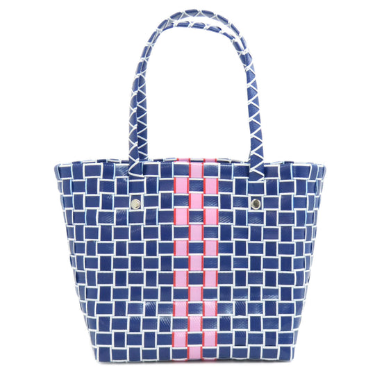 MARNI Handbag polypropylene Navy logo Women Used Authentic