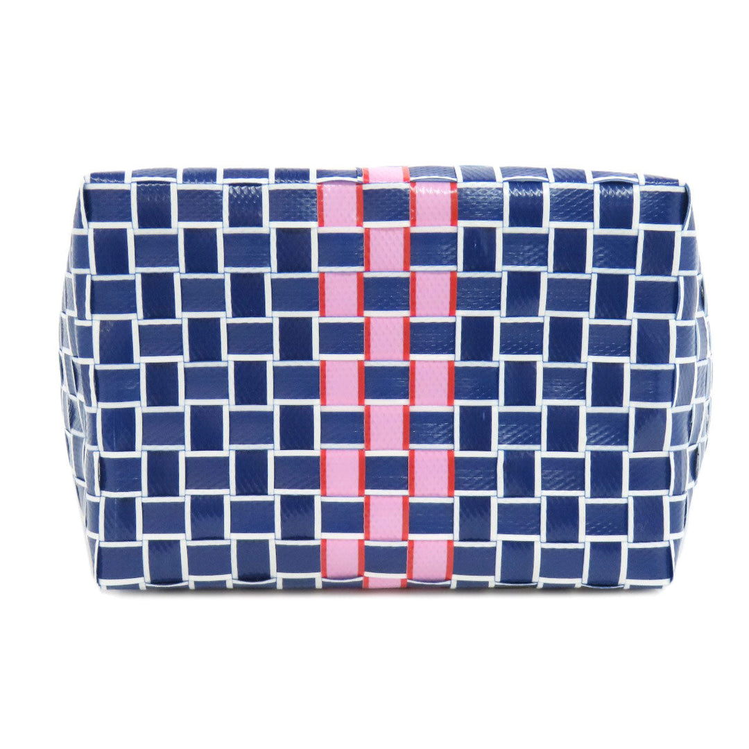 MARNI Handbag polypropylene Navy logo Women Used Authentic