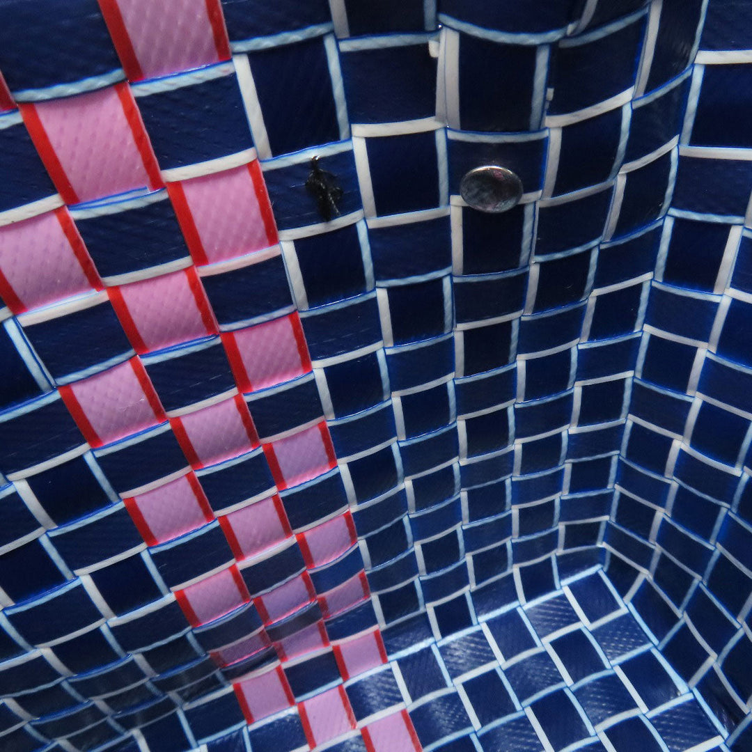 MARNI Handbag polypropylene Navy logo Women Used Authentic