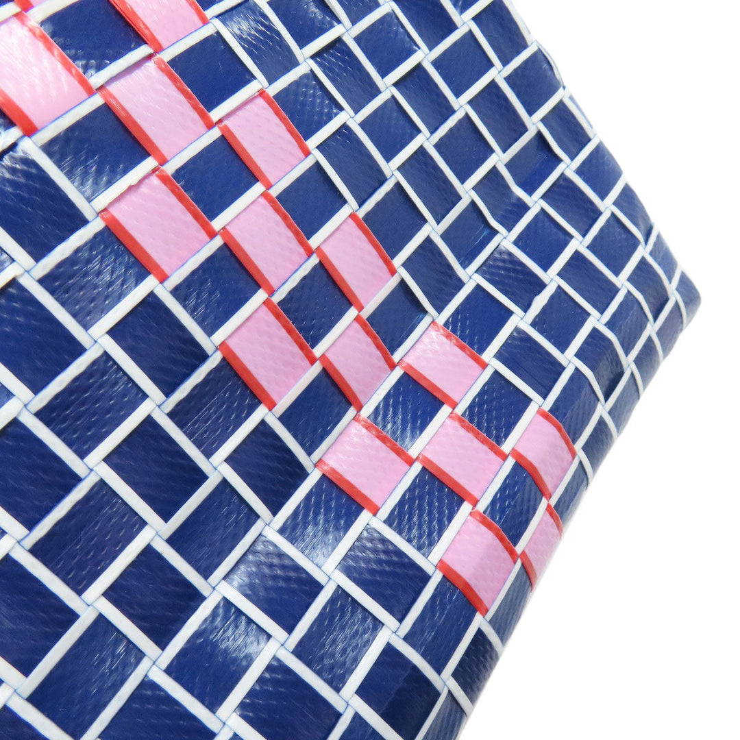 MARNI Handbag polypropylene Navy logo Women Used Authentic