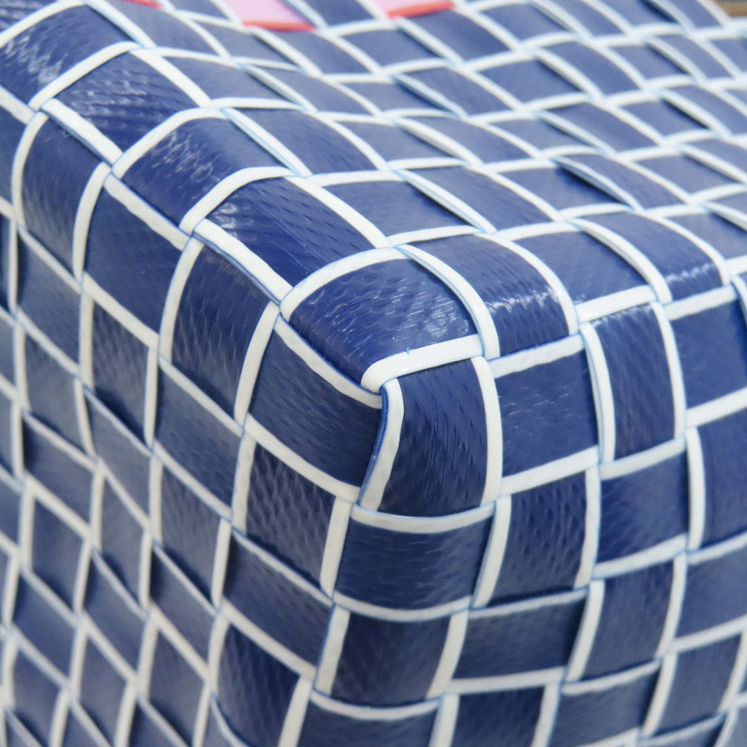 MARNI Handbag polypropylene Navy logo Women Used Authentic