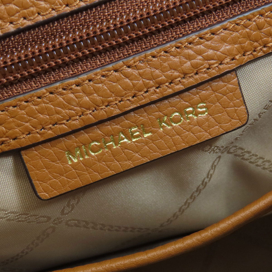 MICHAEL KORS Tote Bag leather Brown logo Women Used Authentic