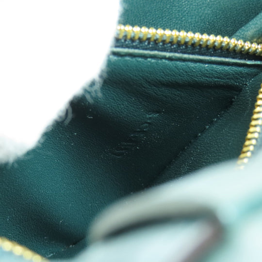 CELINE Shoulder Bag leather green Classic box Women Used Authentic