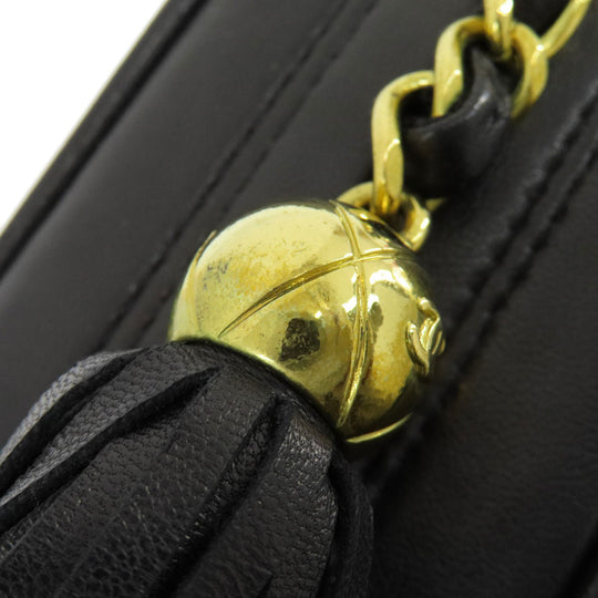 CHANEL Shoulder Bag lambskin black Matrasse