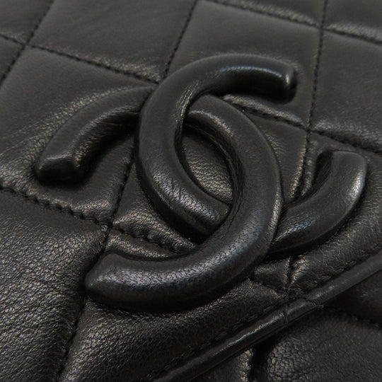 CHANEL Shoulder Bag lambskin black Matrasse