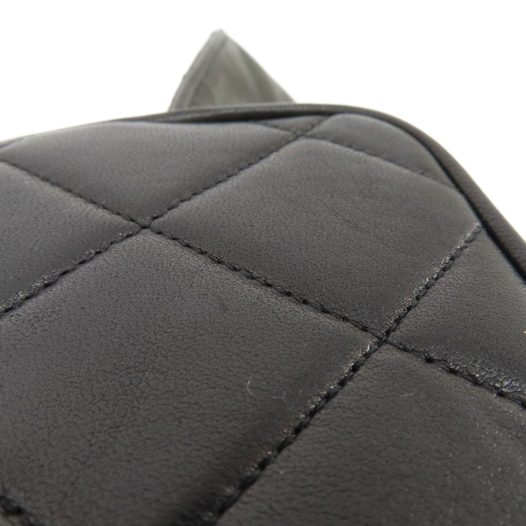 CHANEL Shoulder Bag lambskin black Matrasse