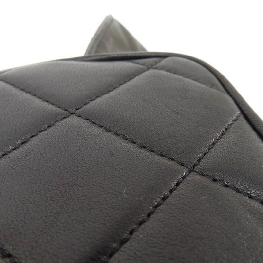 CHANEL Shoulder Bag lambskin black Matrasse
