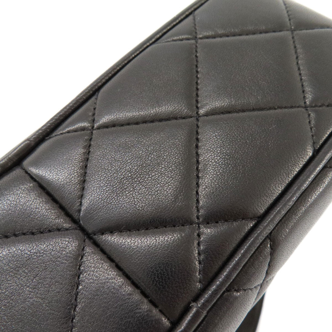 CHANEL Shoulder Bag lambskin black Matrasse