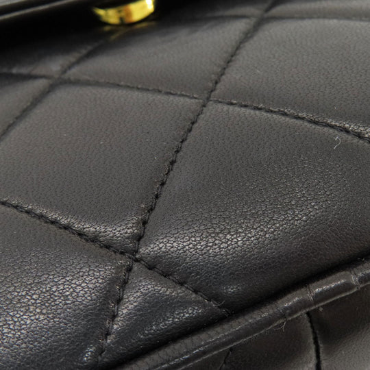 CHANEL Shoulder Bag lambskin black Matrasse