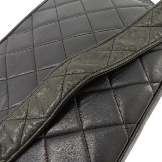 CHANEL Shoulder Bag lambskin black Matrasse
