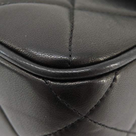 CHANEL Shoulder Bag lambskin black Matrasse