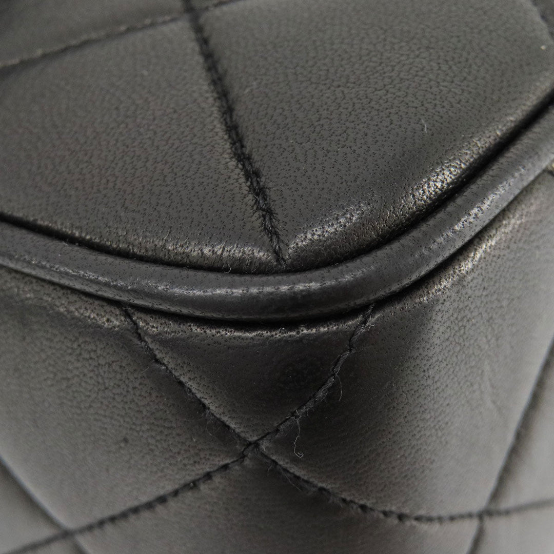 CHANEL Shoulder Bag lambskin black Matrasse
