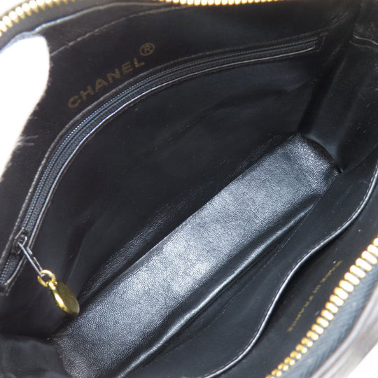 CHANEL Shoulder Bag lambskin black Matrasse