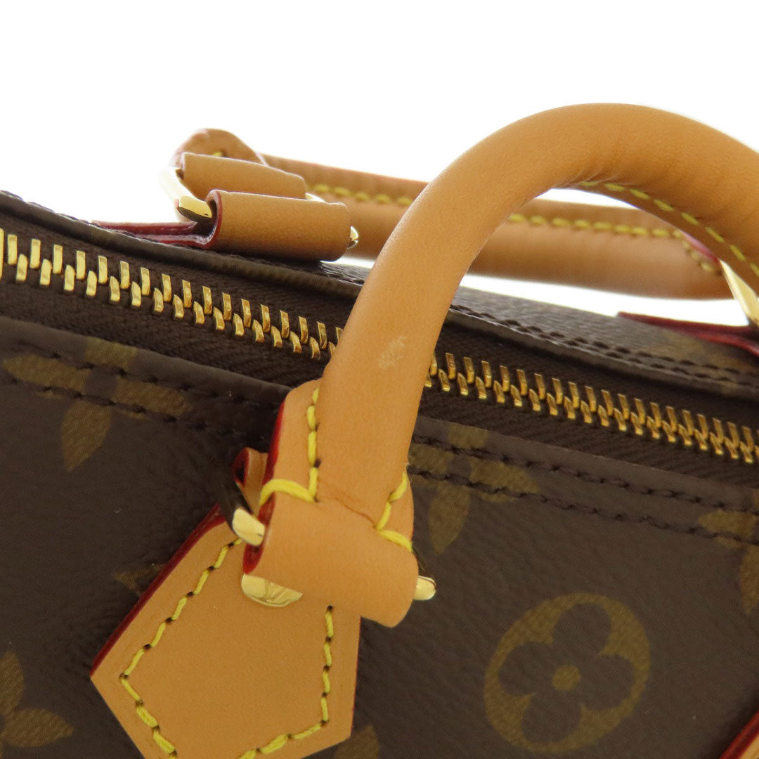 LOUIS VUITTON Tote Bag M81085 Monogram canvas Brown Nano speedy Women Used Authentic