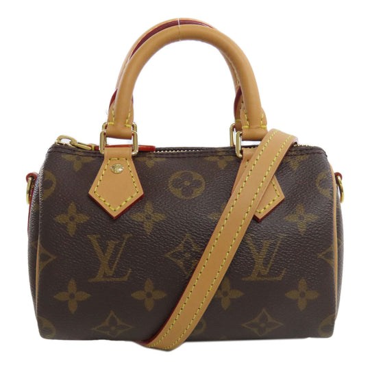LOUIS VUITTON Tote Bag M81085 Monogram canvas Brown Nano speedy Women Used Authentic