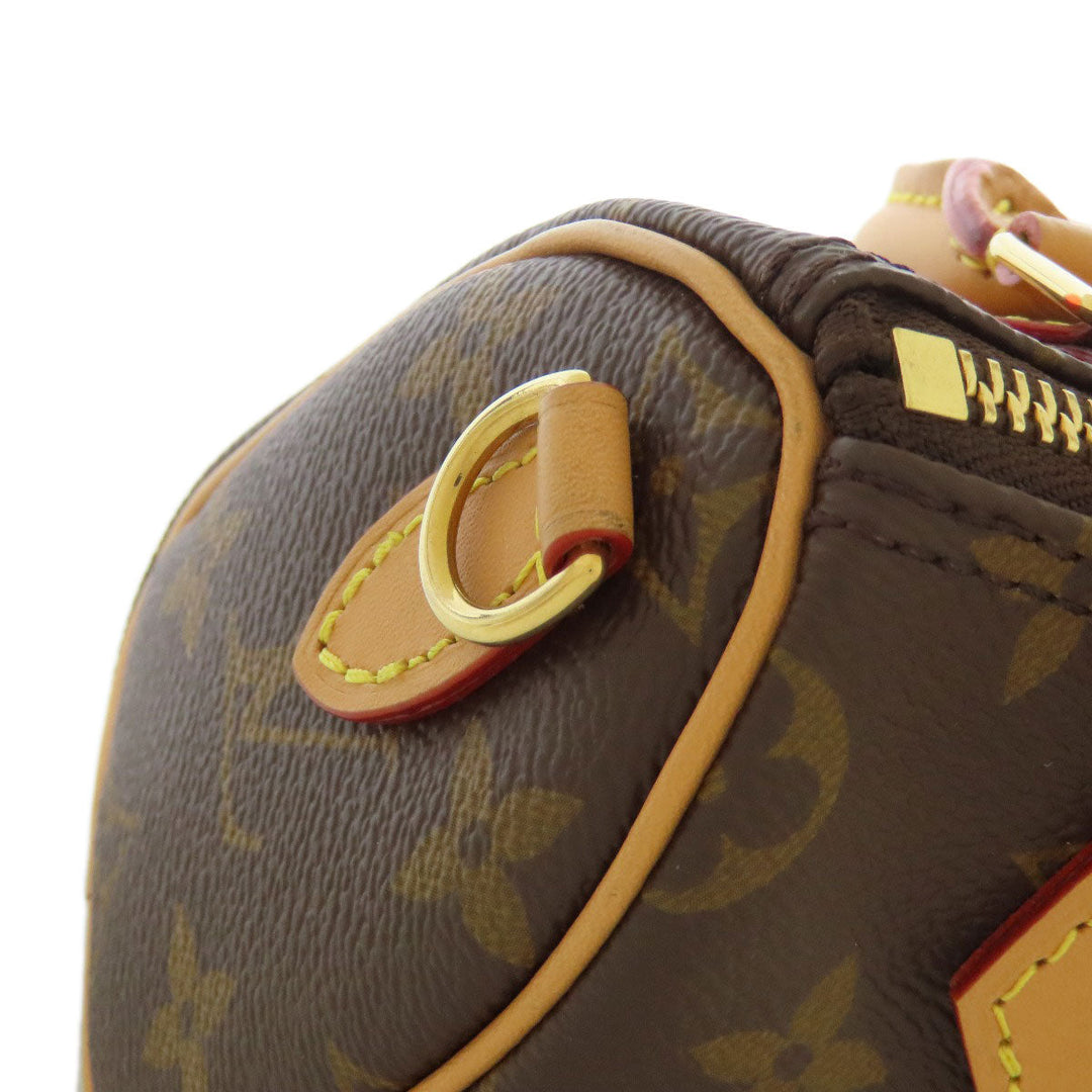 LOUIS VUITTON Tote Bag M81085 Monogram canvas Brown Nano speedy Women Used Authentic