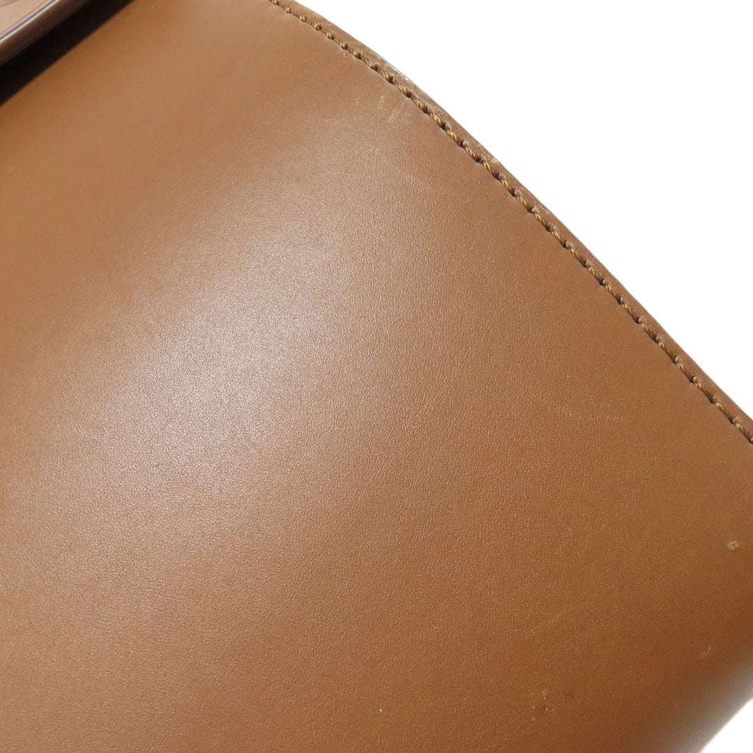 BURBERRY Handbag leather Brown 2WAY Women Used Authentic