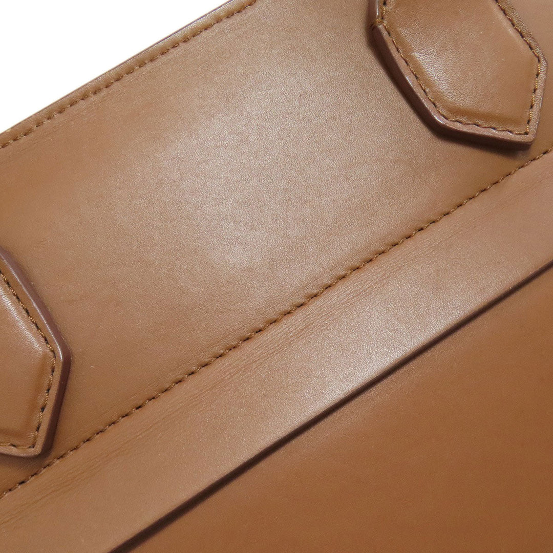 BURBERRY Handbag leather Brown 2WAY Women Used Authentic