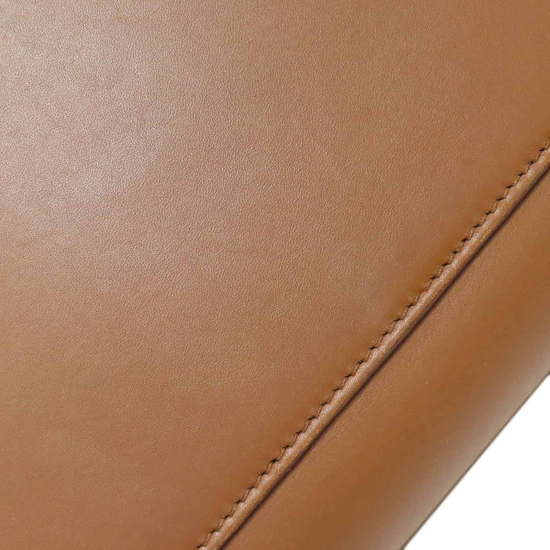 BURBERRY Handbag leather Brown 2WAY Women Used Authentic