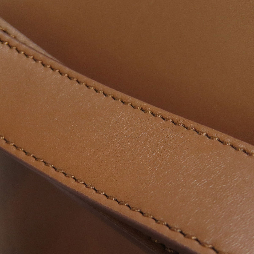 BURBERRY Handbag leather Brown 2WAY Women Used Authentic
