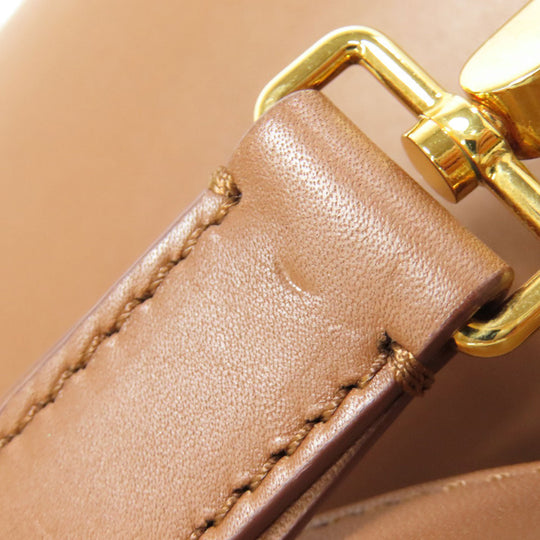 BURBERRY Handbag leather Brown 2WAY Women Used Authentic