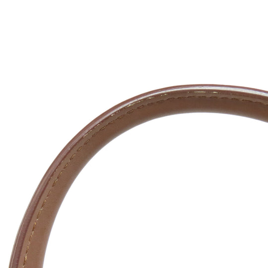 BURBERRY Handbag leather Brown 2WAY Women Used Authentic