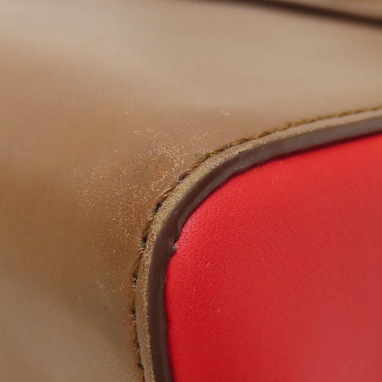 BURBERRY Handbag leather Brown 2WAY Women Used Authentic