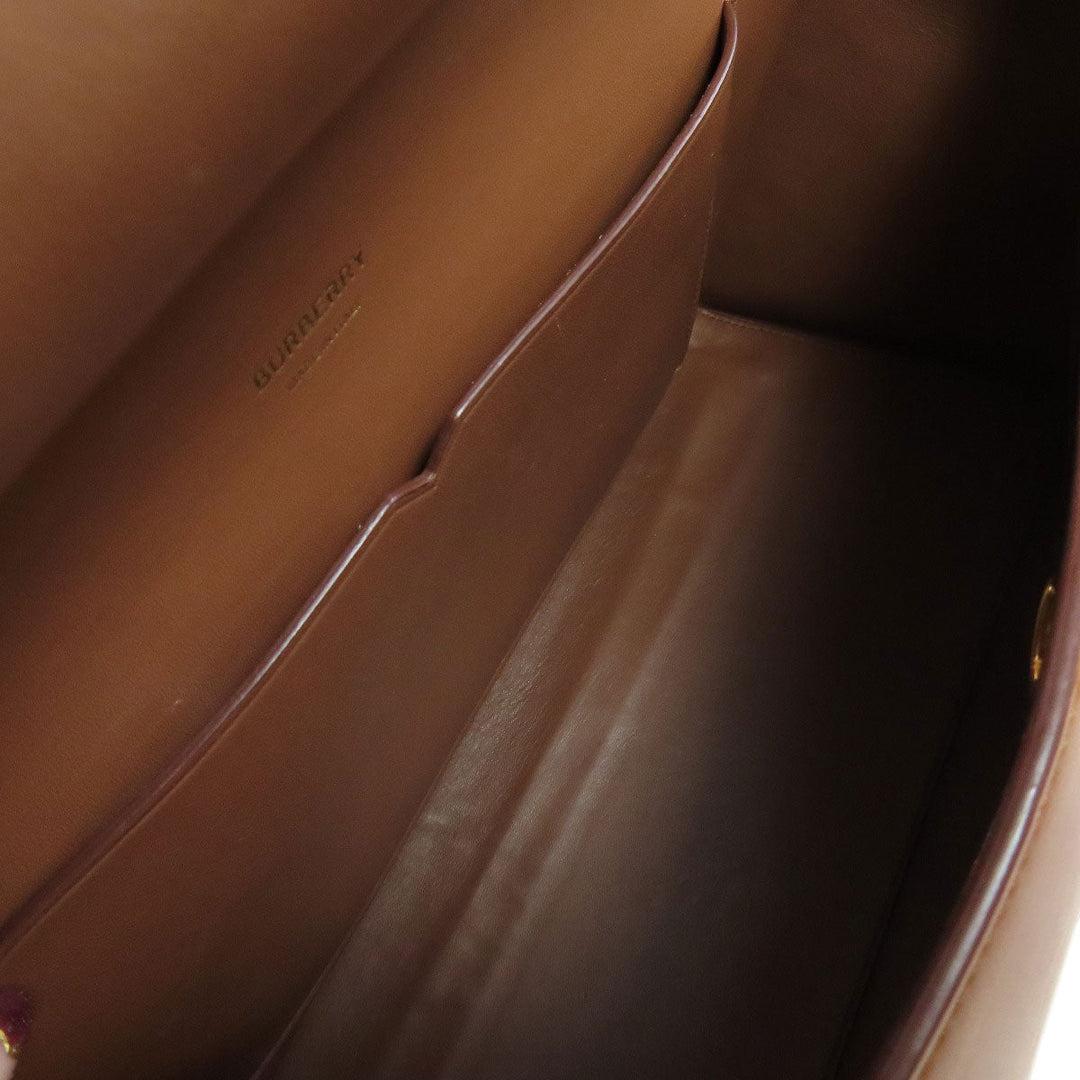 BURBERRY Handbag leather Brown 2WAY Women Used Authentic