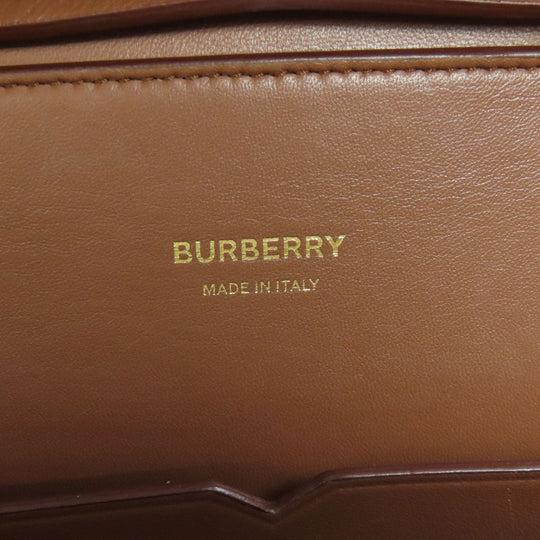 BURBERRY Handbag leather Brown 2WAY Women Used Authentic